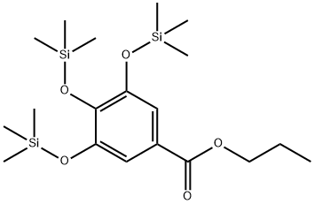 Benzoic acid, 3,4,5-tris[(trimethylsilyl)oxy]-, propyl ester Struktur