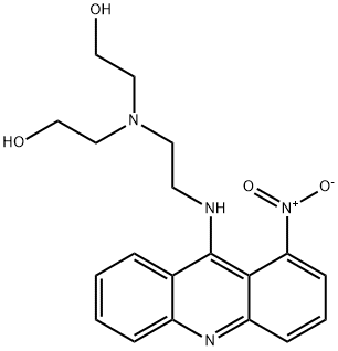 1-nitro-9-(2-dihydroxyethylaminoethylamino)acridine Struktur