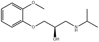 2-Propanol, 1-(2-methoxyphenoxy)-3-((1-methylethyl)amino)-, (R)- Struktur