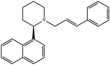 (R-(E))-2-(1-Naphthalenyl)-1-(3-phenyl-2-propenyl)piperidine Struktur