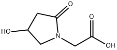 4-Hydroxy-2-oxo-1-pyrrolidineacetic acid Struktur