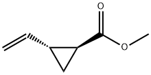 Cyclopropanecarboxylic acid, 2-ethenyl-, methyl ester, (1S-trans)- (9CI) Struktur