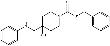 Benzyl 4-hydroxy-4-[(phenylamino)methyl]-piperidine-1-carboxylate Struktur