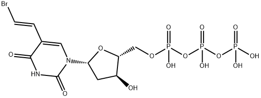 5-(2-bromovinyl)-2'-deoxyuridine-5'-triphosphate Struktur