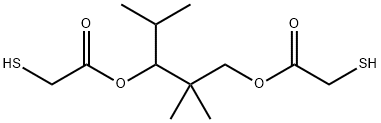 2,2-dimethyl-1-(1-methylethyl)-1,3-propanediyl bis(mercaptoacetate) Struktur