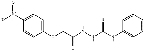 2-[2-(4-nitrophenoxy)acetyl]-N-phenyl-1-hydrazinecarbothioamide Struktur