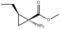 Cyclopropanecarboxylic acid, 1-amino-2-ethyl-, methyl ester, (1R,2R)- (9CI) Struktur