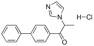 2-imidazol-1-yl-1-(4-phenylphenyl)propan-1-one hydrochloride Struktur