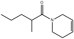 1,2,3,6-Tetrahydro-1-(2-methyl-1-oxopentyl)pyridine Struktur