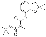 Carbamic acid, ((1,1-dimethylethyl)thio)sulfinyl)methyl)-, 2,3-dihydro -2,2-dimethyl-7-benzofuranyl ester Struktur