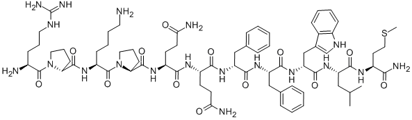 (D-PRO2,D-PHE7,D-TRP9)-SUBSTANCE P Struktur