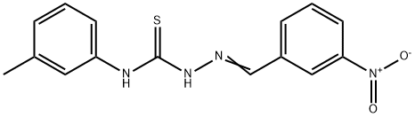 3-nitrobenzaldehyde N-(3-methylphenyl)thiosemicarbazone Struktur