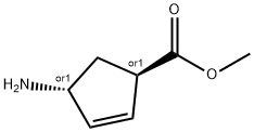 2-Cyclopentene-1-carboxylicacid,4-amino-,methylester,trans-(9CI) Struktur