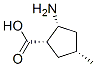 Cyclopentanecarboxylic acid, 2-amino-4-methyl-, (1alpha,2alpha,4alpha)-(-)- (9CI) Struktur