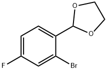 2-(2-broMo-4-fluorophenyl)-1,3-dioxolane Struktur