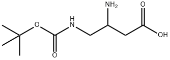 Butanoic acid, 3-amino-4-[[(1,1-dimethylethoxy)carbonyl]amino]- (9CI) Struktur