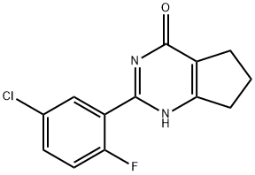 2-(5-chloro-2-fluorophenyl)-6,7-dihydro-5H-cyclopenta[d]pyrimidin-4-ol Struktur