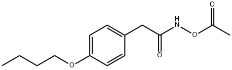 4-n-Butoxyphenylacetohydroxamic acid, O-acetate ester Struktur