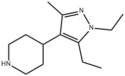 Piperidine, 4-(1,5-diethyl-3-methyl-1H-pyrazol-4-yl)- (9CI) Struktur