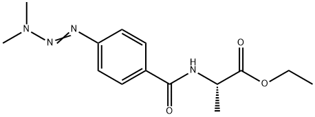 DL-N-(p-(3,3-Dimethyltriazeno)benzoyl)alanine ethyl ester Struktur