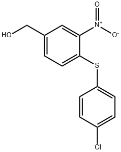 {4-[(4-chlorophenyl)sulfanyl]-3-nitrophenyl}methanol Struktur