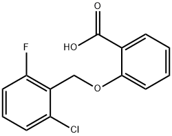 2-[(2-chloro-6-fluorobenzyl)oxy]benzoic acid Struktur