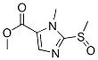 1-methyl-2-methylsulfinyl-5-methoxycarbonylimidazole Struktur