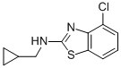 4-CHLORO-N-(CYCLOPROPYLMETHYL)BENZO[D]THIAZOL-2-AMINE Struktur