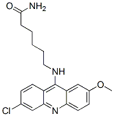 6-[(6-chloro-2-methoxy-acridin-9-yl)amino]hexanamide Struktur