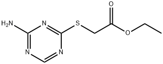 ethyl [(4-amino-1,3,5-triazin-2-yl)thio]acetate Struktur