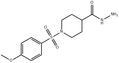 1-[(4-METHOXYPHENYL)SULFONYL]PIPERIDINE-4-CARBOHYDRAZIDE Struktur