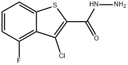 3-CHLORO-4-FLUORO-1-BENZOTHIOPHENE-2-CARBOHYDRAZIDE Struktur