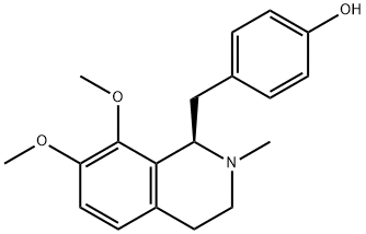 4-[[(1R)-1,2,3,4-Tetrahydro-7,8-dimethoxy-2-methylisoquinolin-1-yl]methyl]phenol Struktur