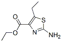 4-Thiazolecarboxylicacid,2-amino-5-ethyl-,ethylester(9CI) Struktur