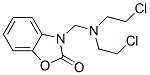 3-[bis(2-chloroethyl)aminomethyl]benzooxazol-2-one Struktur