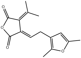 3-[(E)-2-(2,5-Dimethylfuran-3-yl)ethylidene]dihydro-4-(1-methylethylidene)-2,5-furandione Struktur