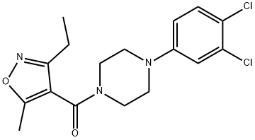 Methanone, [4-(3,4-dichlorophenyl)-1-piperazinyl](3-ethyl-5-methyl-4-isoxazolyl)- Struktur