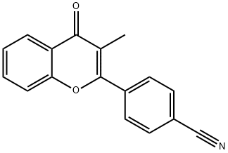 Benzonitrile, 4-(3-methyl-4-oxo-4H-1-benzopyran-2-yl)- (9CI) Struktur