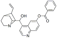 [4-[(5-ethenyl-1-azabicyclo[2.2.2]oct-7-yl)-hydroxy-methyl]quinolin-6- yl] benzoate Struktur