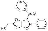 Phenyl[2-phenyl-5-(sulfanylmethyl)-2,3,3a,6a-tetrahydrofuro[2,3-d]isox azol-3-yl]methanone Struktur