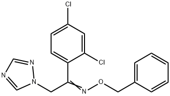 1-(2,4-dichlorophenyl)-2-(1H-1,2,4-triazol-1-yl)ethan-1-one O-(phenylmethyl)oxime Struktur