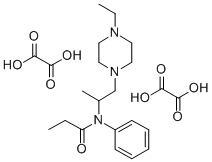 N-(1-Methyl-2-(4-ethylpiperazino)ethyl)propionanilide dioxalate Struktur