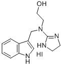 2-(N-(2-Imidazolin-2-yl)-N-(3-indolylmethyl)amino)ethanol hydriodide Struktur