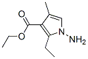 1H-Pyrrole-3-carboxylicacid,1-amino-2-ethyl-4-methyl-,ethylester(9CI) Struktur