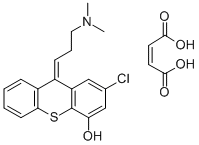 (Z)-2-Chloro-4-hydroxy-9-(3-dimethylaminopropylidene)thioxanthene hydr ogen maleate Struktur