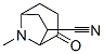 8-Azabicyclo[3.2.1]octane-6-carbonitrile,8-methyl-4-oxo-,exo-(9CI) Struktur