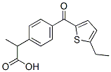 2-[4-(5-ethylthiophene-2-carbonyl)phenyl]propanoic acid Struktur