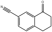 5,6,7,8-tetrahydro-8-oxonaphthalene-2-carbonitrile Struktur