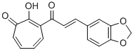 2,4,6-CYCLOHEPTATRIEN-1-ONE, 3-[3-(1,3-BENZODIOXOL-5-YL)-1-OXO-2-PROPENYL]-2-HYDROXY- Struktur