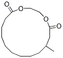 7-methyl-1,4-dioxacyclohexadecane-5,16-dione Struktur